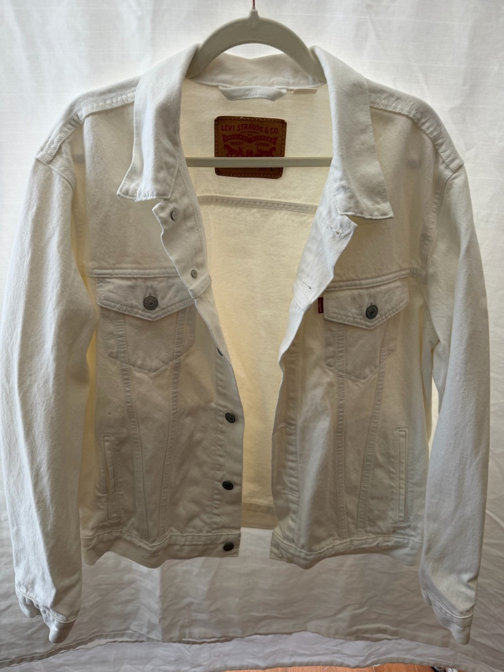 Levi's White Denim Trucker Jacket